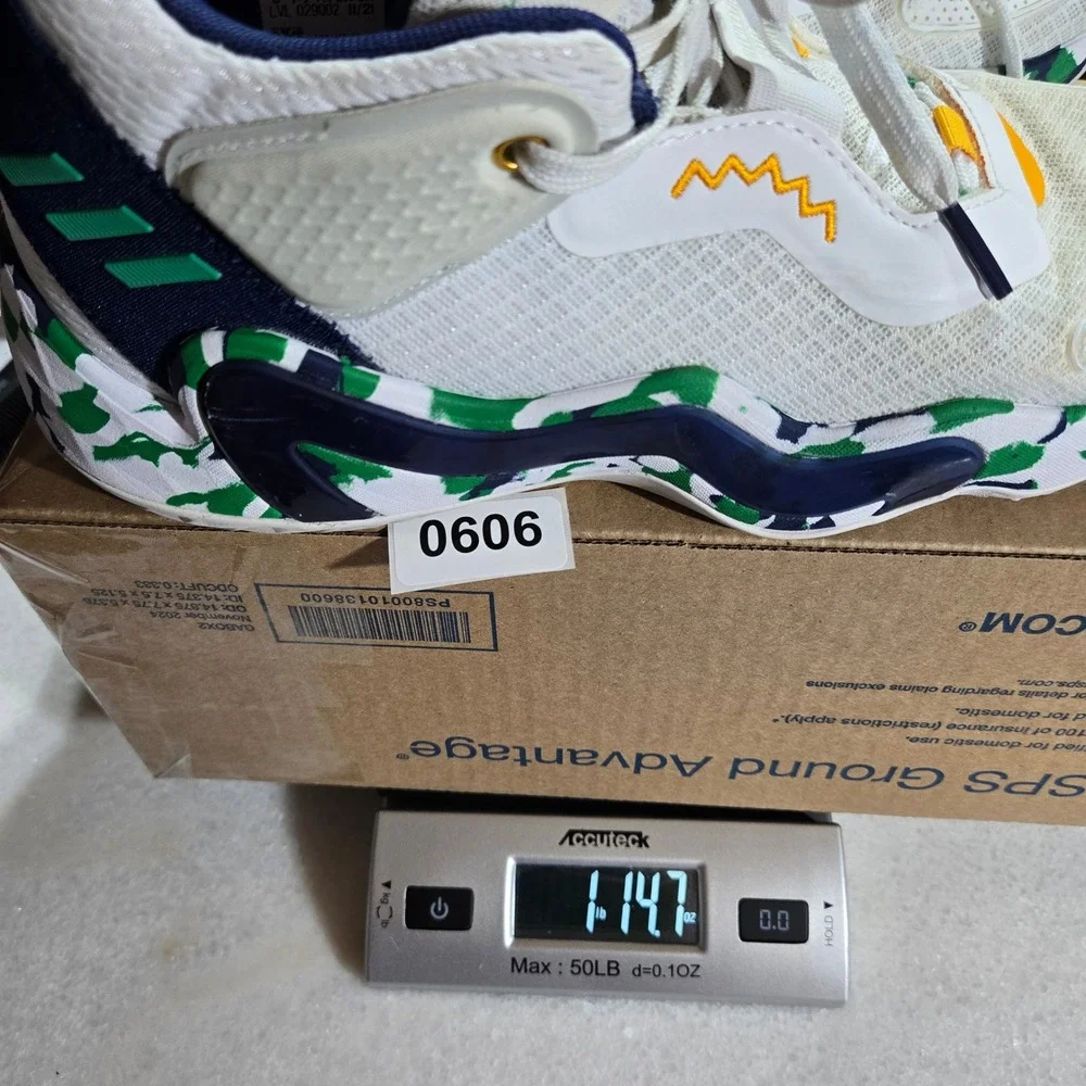 Adidas DON Issue 3 Utah Jazz White Navy Green Basketball Shoes H67722 Men Size 8